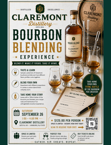 Bourbon Blending Experience @ Claremont Distillery