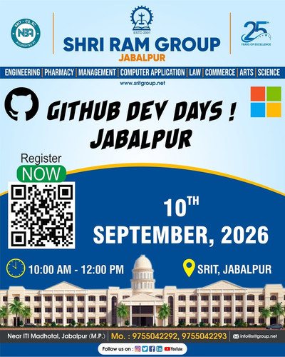 GitHub Dev Days Coming to Shri Ram Group Jabalpur Connect, Learn & Innovate.jpg