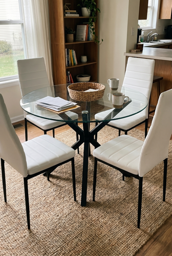 Skyra glass dining table and 4 white chairs with 8mm glass.png