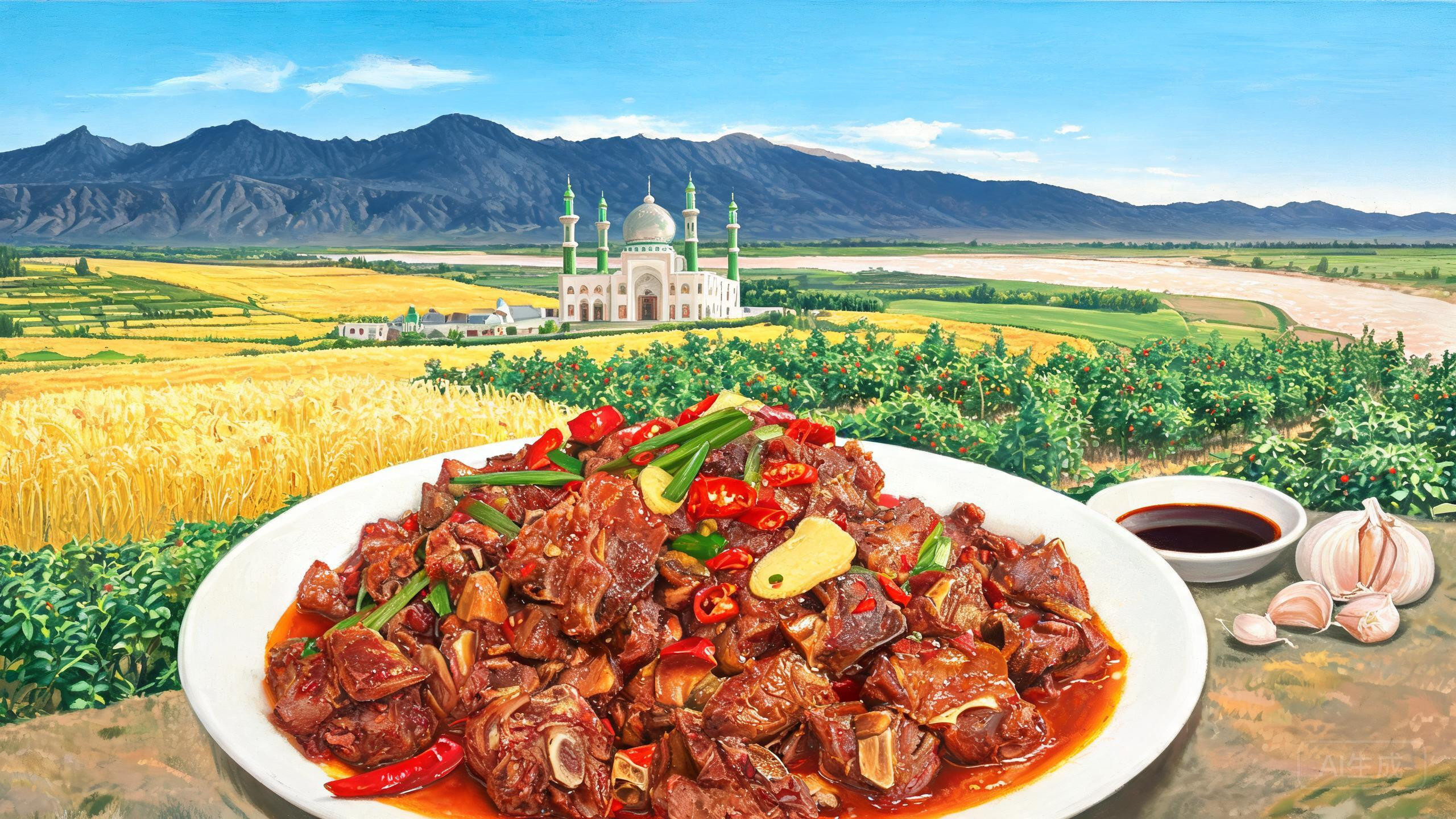 宁夏黄渠桥爆炒羊羔肉