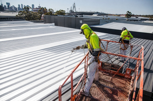 Our roof painting service begins with roof inspection, pressure cleaning, surface preparation, rust .jpg