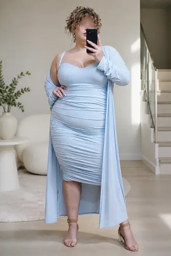 plus size date night outfits over 40 11 chic bodycon amp cardigan combo 11 1791469576.4