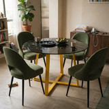 Circle Dining Table and Chairs: A Dining Table and Four Chairs Layout