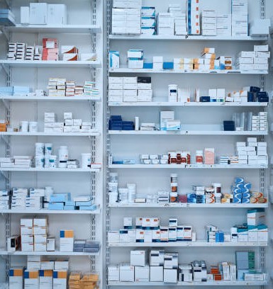Shot of shelves stocked with various medicinal products in a pharmacy.jpg