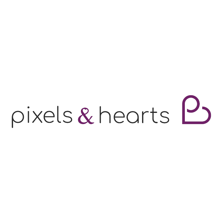 Pixels and Hearts logo