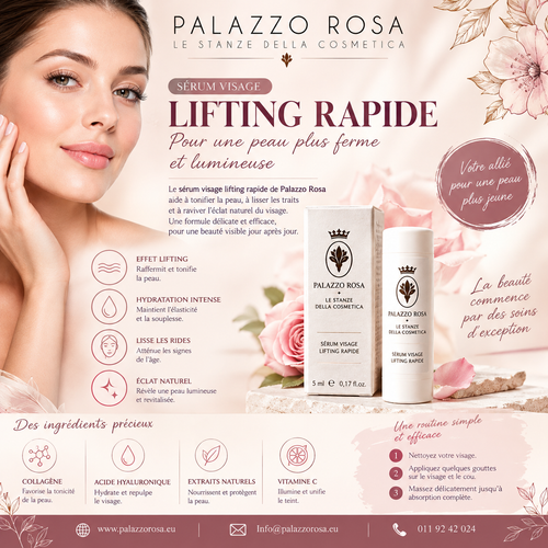 Siero viso lifting rapido per una pelle luminosa.2