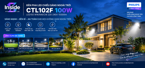 Den Pha Led Chieu Sang Ngoai Troi CTL102F 100W LED150 WW NW CW 220 240V 15000lm (1)