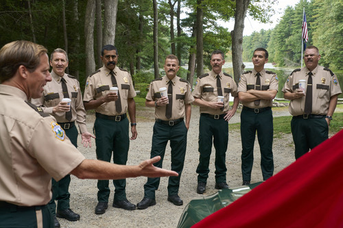From L to R: Nat Faxon, Paul Soter, Jay Chandrasekhar, Steve Lemme, Erik Stolhanske, Andrew Dismukes