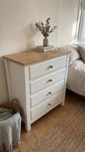 Our DHS white chest of drawers fit the loft daughter's room.png