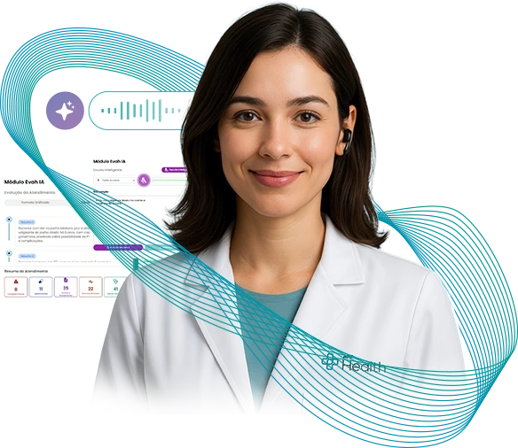 Prontuário Inteligente com IA Evah App Health
