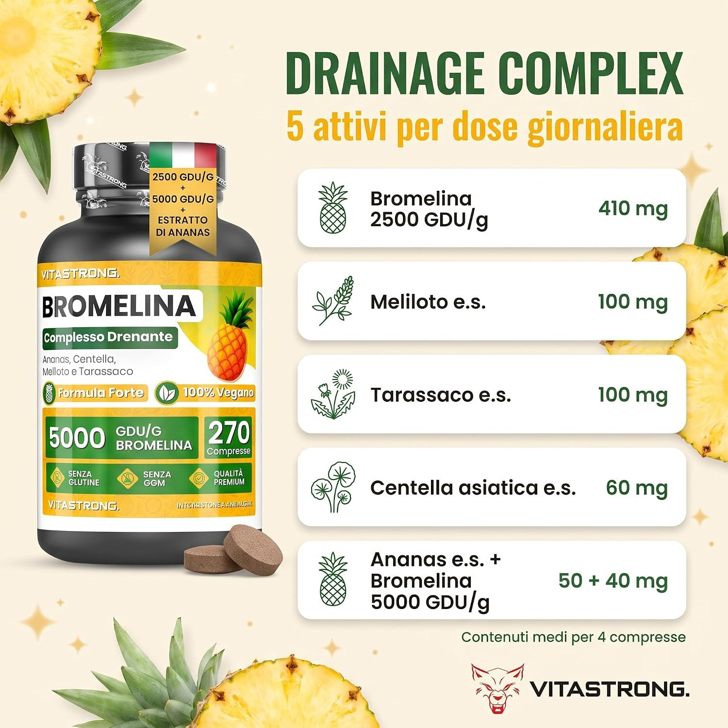 Qualità Bromelina