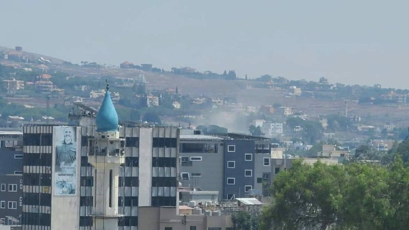 صورة| غارة من طيران الاحتلال على النبطية الفوقا جنوب لبنان...