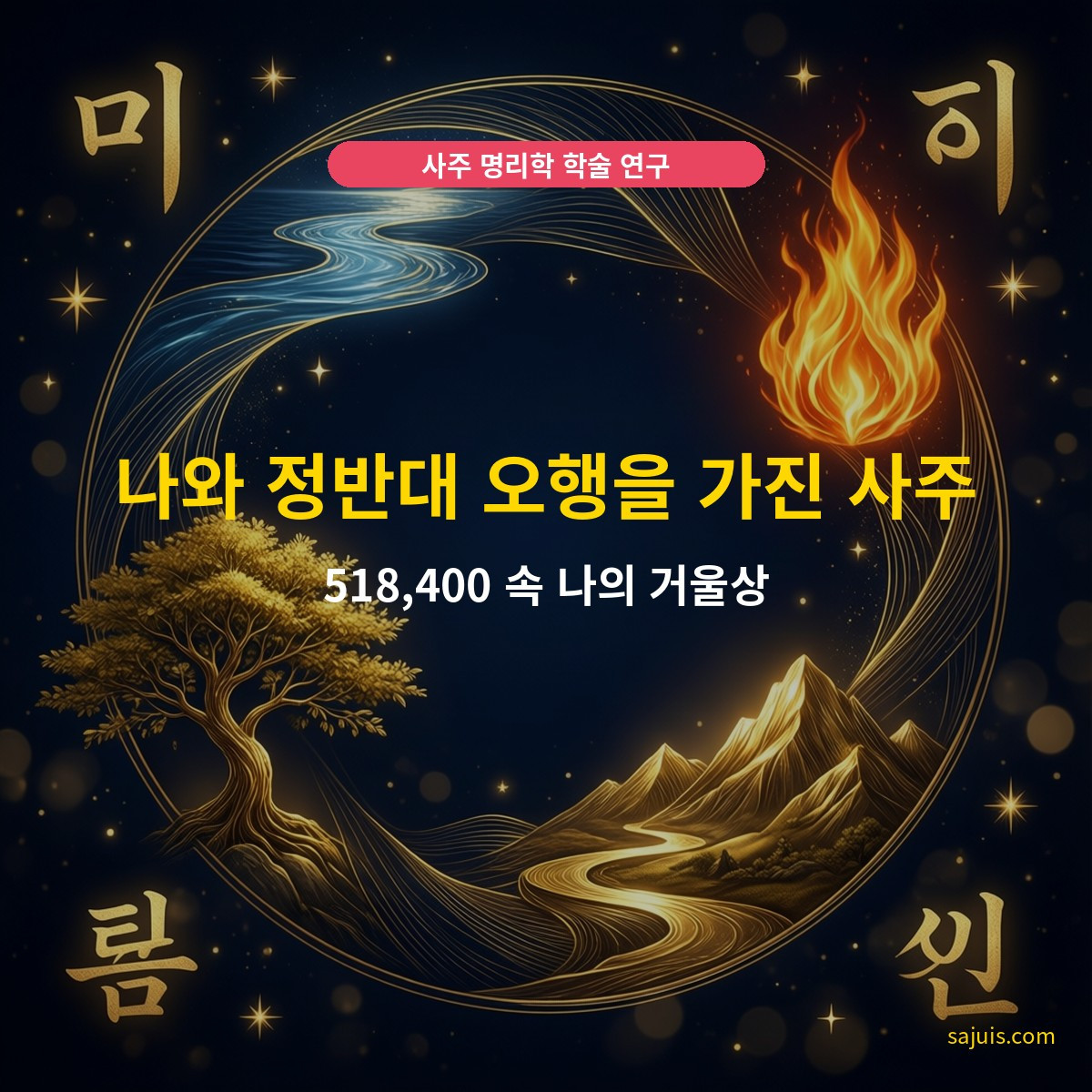 나와 정반대 오행을 가진 사주 — 518,400 속 나의 거울상