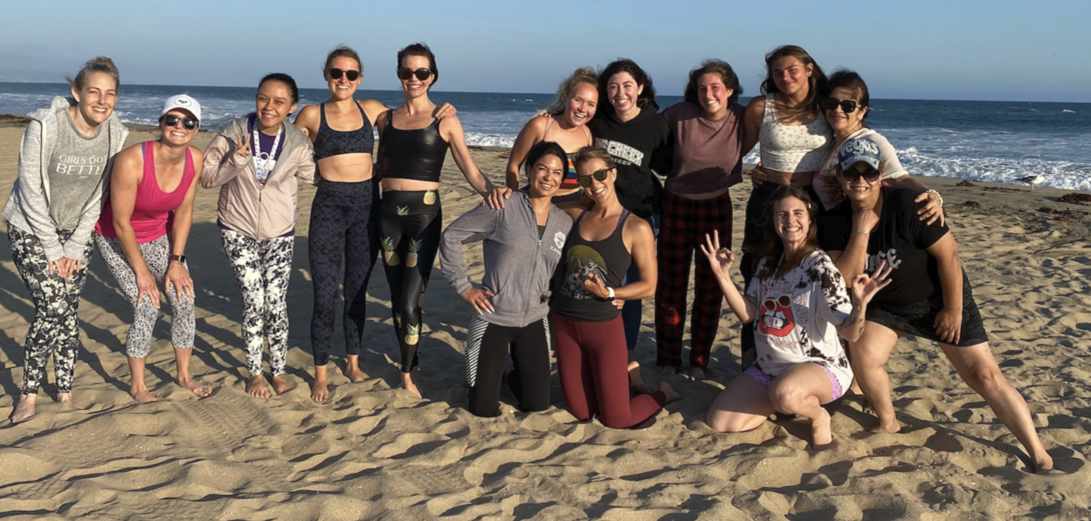 Newport Peach community members gathered together on the beach