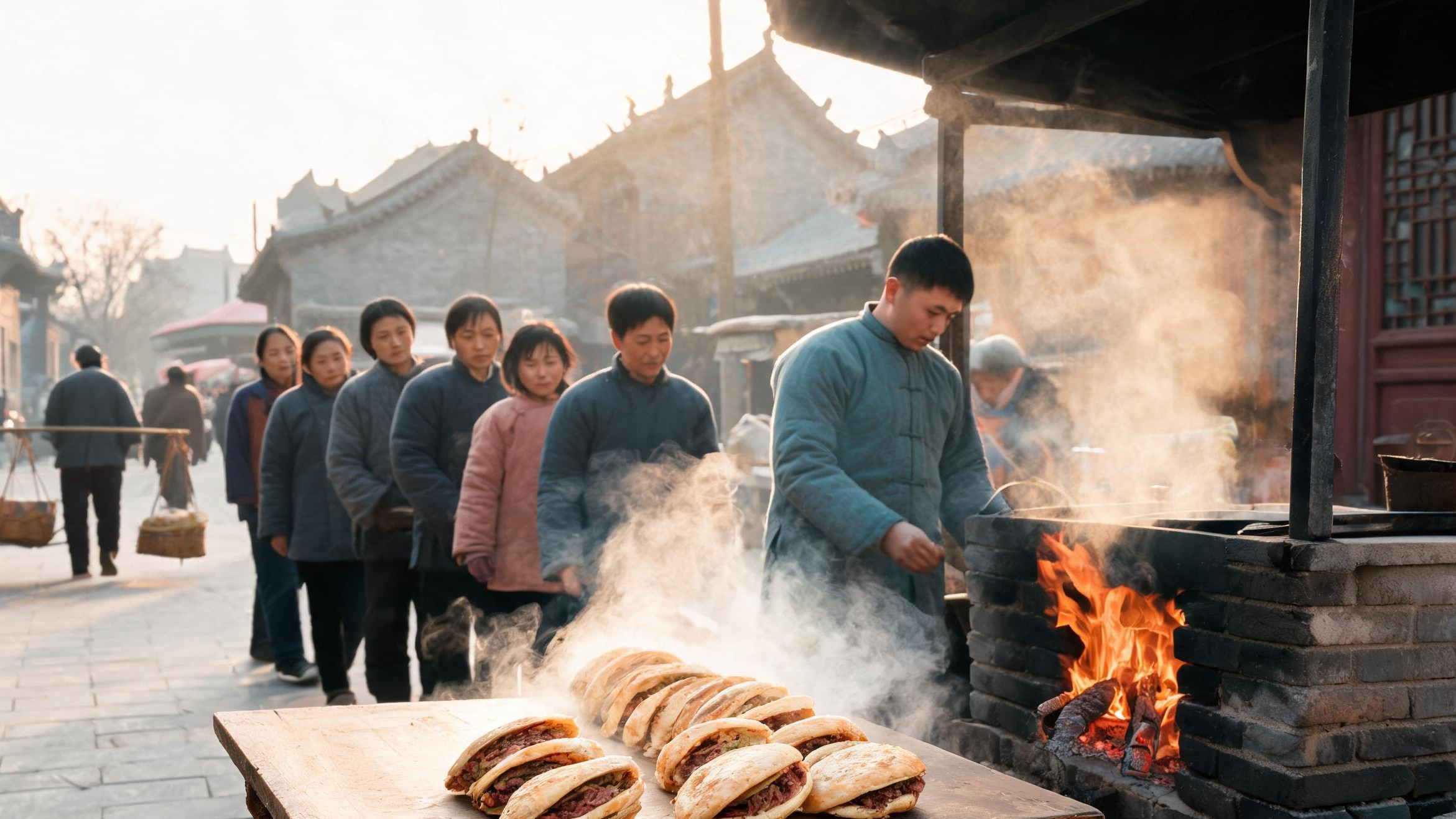 河间驴肉火烧·食俗