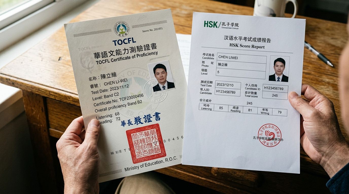 Chứng chỉ năng lực Hoa ngữ TOCFL của Đài Loan và Báo cáo điểm thi HSK