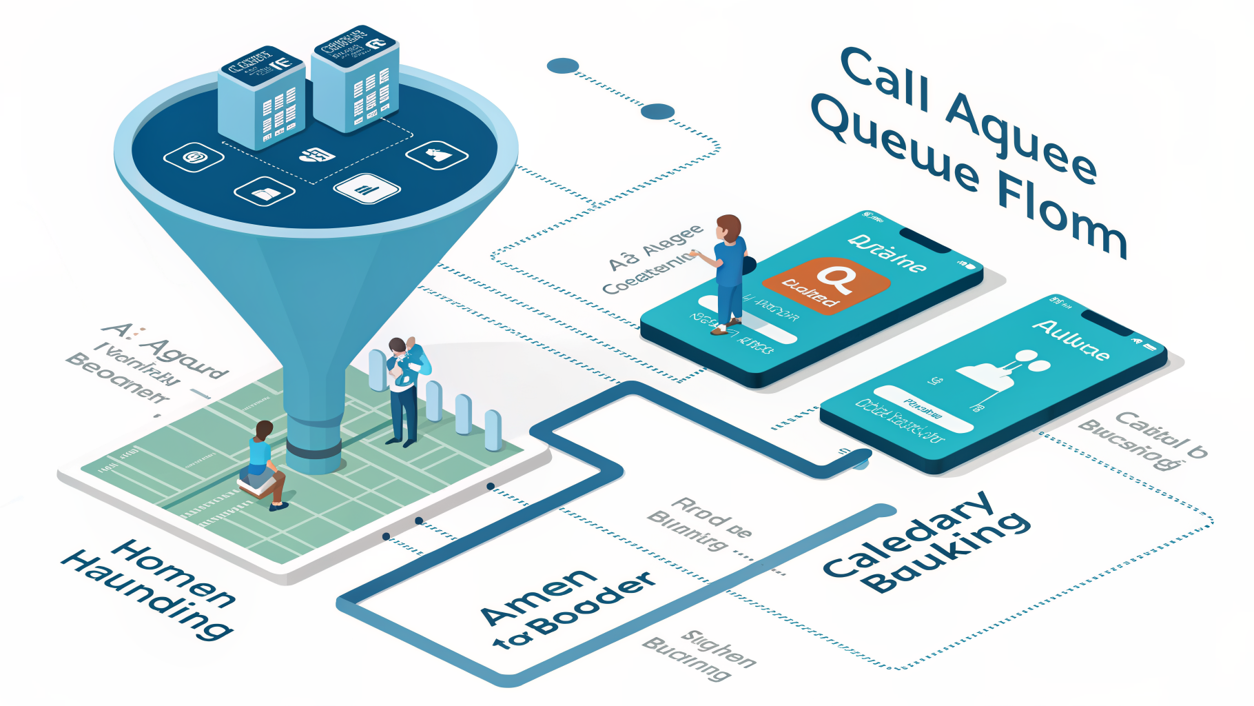 AI voice agent routing overflow calls to booking and human handoff