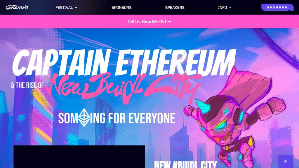 ETHDenver 2027 Colorado BUIDLathon Website Hero Screenshot