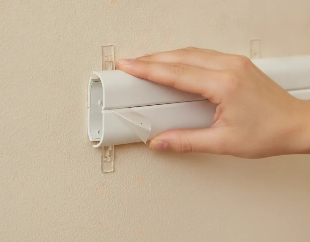 Installing a paintable cable raceway on a wall
