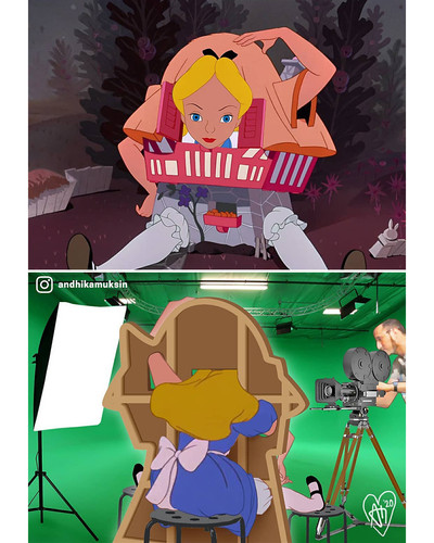 The indonesian artist Andhika Muksin decided to imagine what the backstage of Disney cartoons would .jpg