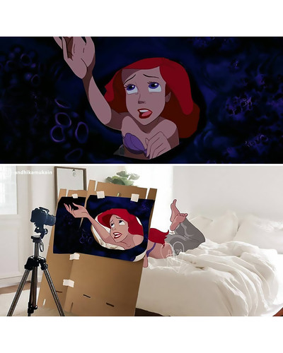 The indonesian artist Andhika Muksin decided to imagine what the backstage of Disney cartoons would .jpg