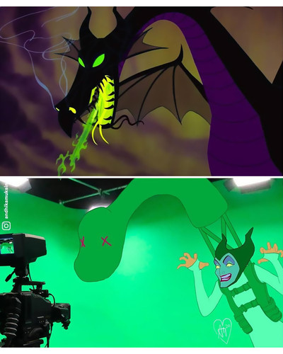 The indonesian artist Andhika Muksin decided to imagine what the backstage of Disney cartoons would .jpg
