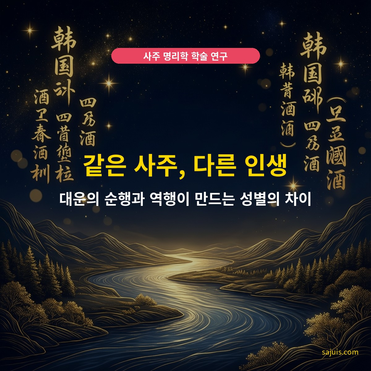 같은 사주, 다른 인생 — 대운의 순행과 역행이 만드는 성별의 차이