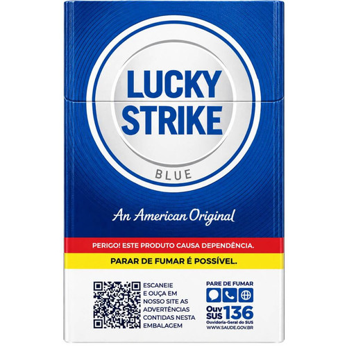 Cigarro Souza Cruz Lucky Strike Blue Na American Original Display C 10 Maços (1).jpg