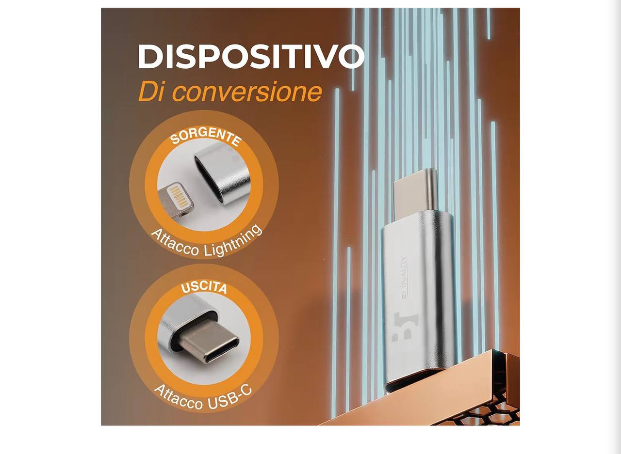#Commissioniguadagnate<br>Adattatore lightning usb c