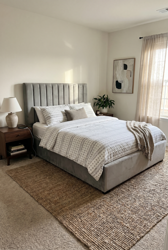Grey ottoman storage bed with vertical channel headboard.png