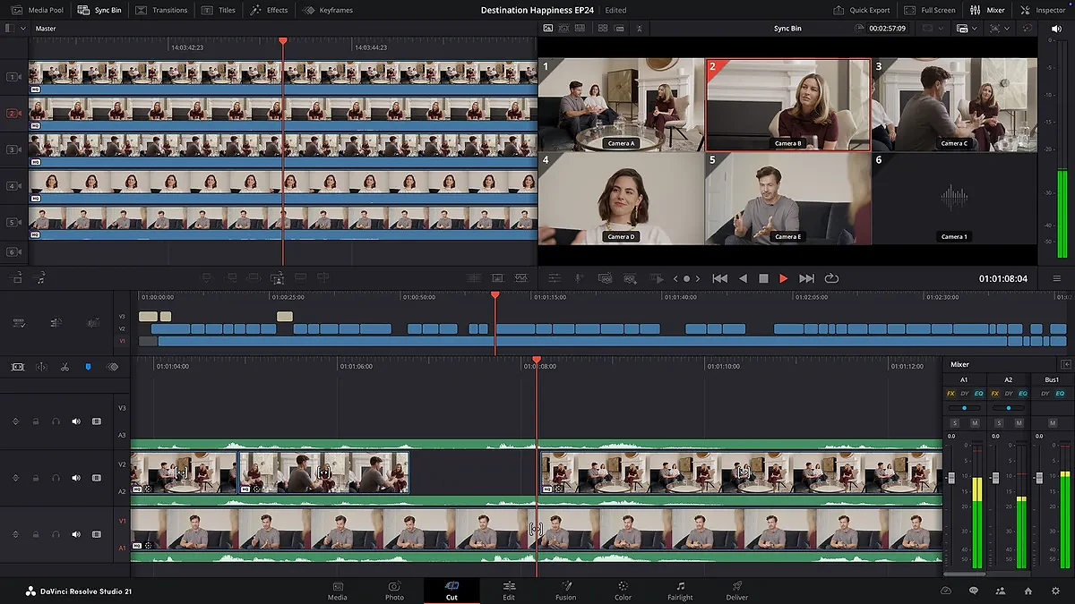 DaVinci Resolve 21.1 screenshot