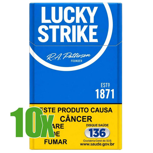 Cigarro Souza Cruz Lucky Strike Blue R.A. Patterson Founder Estd 1871 Display C10 Maços (1) (1).jpg