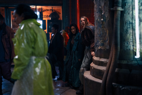 Olwen (Michelle Yeoh), Cora (Hunter Schafer) in Blade Runner 2099 Photo: Clay Enos/Prime Video  Amaz