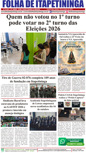 Folha de Itapetininga 10/10/2026 (Sabado)