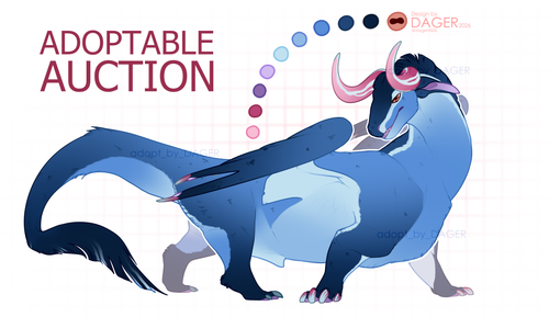 adoptable blue bull dragon auction by dangenight dmxwgpg.2