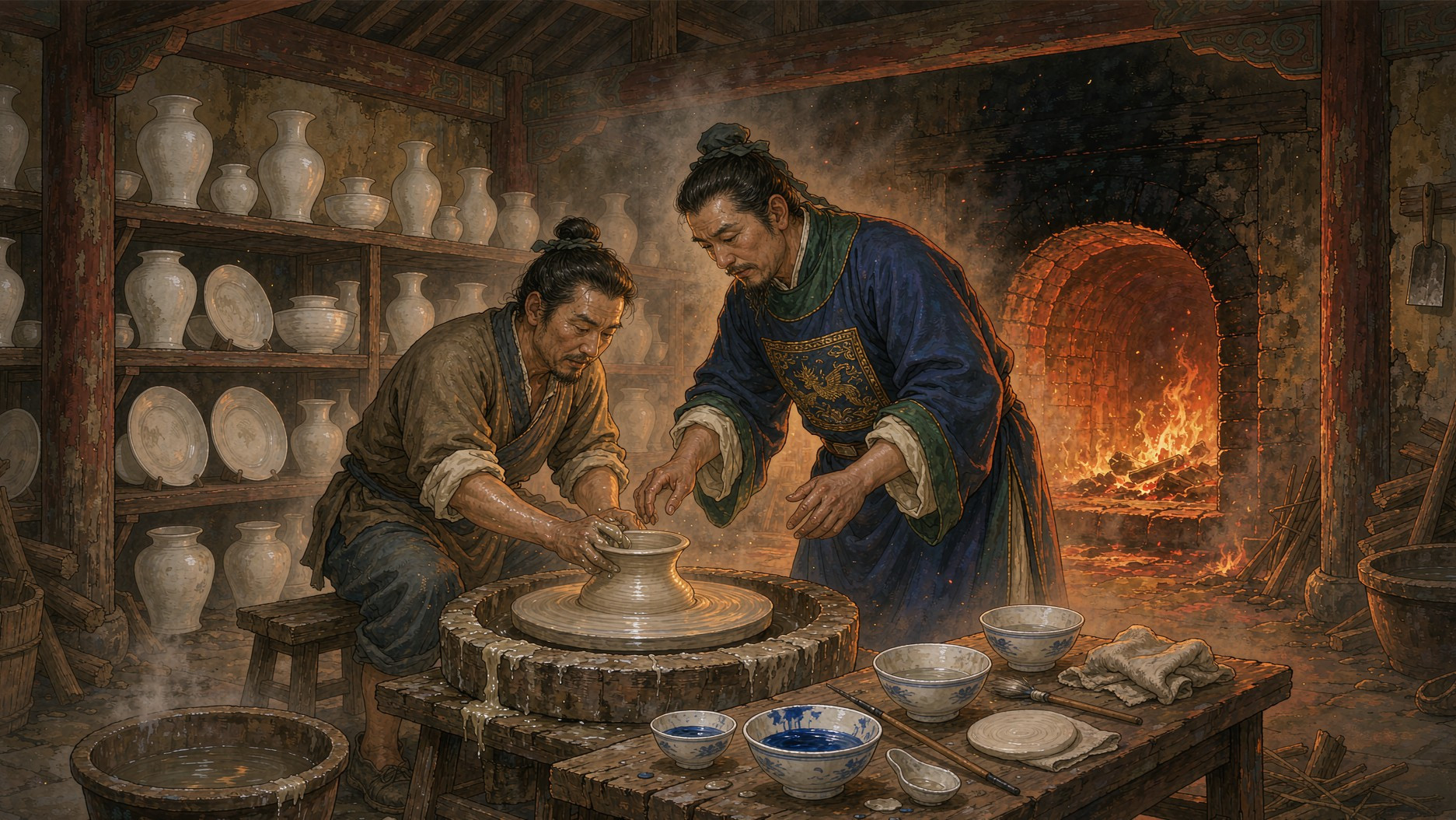 景德镇御窑厂窑房内景