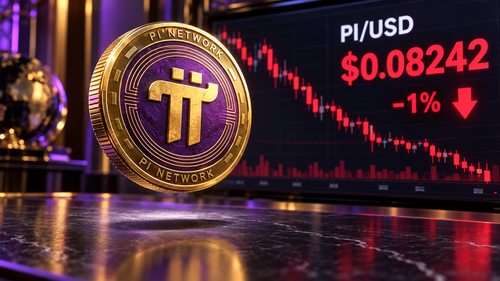 Floating Pi coin falling PI USD chart.png