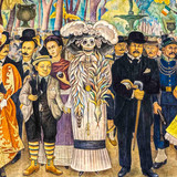 closeup diego rivera mural art mexico city