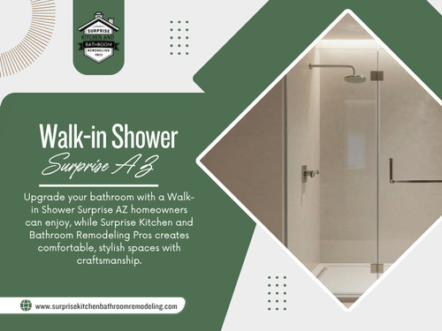 A shower does not need a dozen luxury features to feel better. Sometimes one useful shelf, a wider entrance, or a handheld fixture can change the whole morning routine. That is what makes a Walk-in shower Surprise AZ project interesting. The best features are often the ones that solve small problems people have been putting up with for years.

Click here for more information: https://www.surprisekitchenbathroomremodeling.com/walk-in-shower-installation

Find Us On Google Map: https://maps.app.goo.gl/yUwD1CZamFyzAZo18

Address: 14239 W Bell Rd, UNIT 218, Surprise, AZ, 85374
Phone Number: +1(623) 294-8138

Read Our Blogs:
https://surprisekitchenbathroomremodel.medium.com
https://kitchenremodelingsurpriseaz.tumblr.com/
https://surprisekitchenbat.wixsite.com/kitchenremodelingaz

More Links:
https://c8ke.me/surprisekitchenbathroomremodeling
https://www.ted.com/profiles/51650868
https://www.magcloud.com/user/surprisekitchenbathroomremodel
https://www.trepup.com/@kitchenremodelingaz