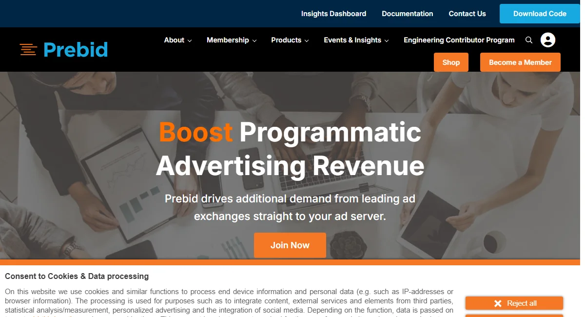 Prebid.js open-source header bidding suite and publisher integration framework