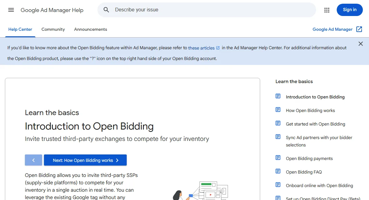 Google Ad Manager Open Bidding server-side programmatic auction documentation
