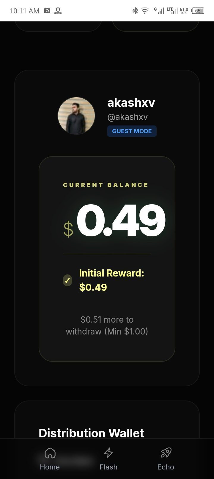 TakeAPeak USDT bonus received - step 4