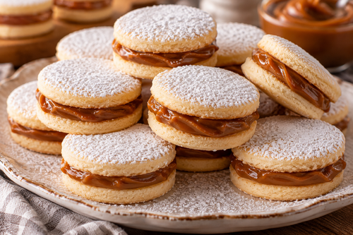 Powdered Sugar Dulce de Leche Alfajores.2