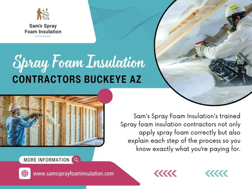 Choosing between Spray foam insulation contractors Buckeye AZ should involve more than comparing numbers on different estimates. Pay attention to how the contractor approaches the property.

Click here for more information: https://www.samssprayfoaminsulation.com/spray-foam-insulation

Find Us On Google Maps: https://maps.app.goo.gl/6qSAavRjv5UYBijq8

Address: 220 S 4th St,#8,Buckeye,AZ,85326,USA
Phone no: +1(623) 239-5345

Read Our Blogs:
https://samssprayfoaminsulation.medium.com/
https://samssprayfoaminsulation.weebly.com/
https://samssprayfoaminsulation.mystrikingly.com

More Links:
https://c8ke.me/samssprayfoaminsulation
https://www.goodreads.com/samssprayfoaminsulation
https://independent.academia.edu/samssprayfoaminsulation
https://vimeo.com/samssprayfoaminsulation
