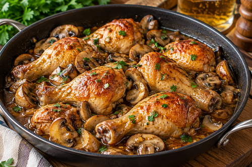 Rustic Skillet Chicken and Mushrooms.2