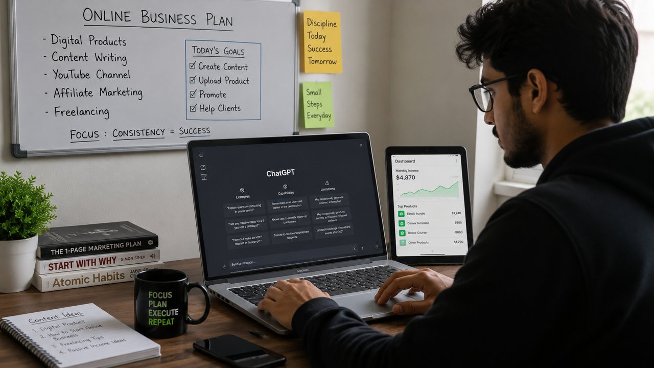 Working on an online business with ChatGPT