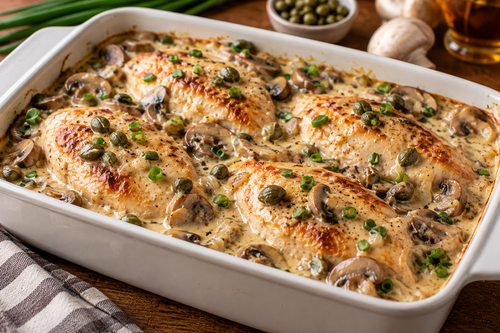 Creamy Mushroom Chicken Bake.2