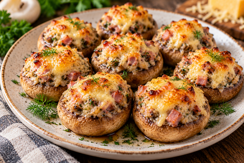 Golden Stuffed Mushrooms with Herbs.2