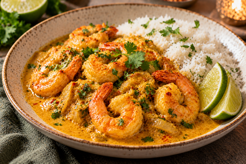 Golden Shrimp Curry with Rice.2