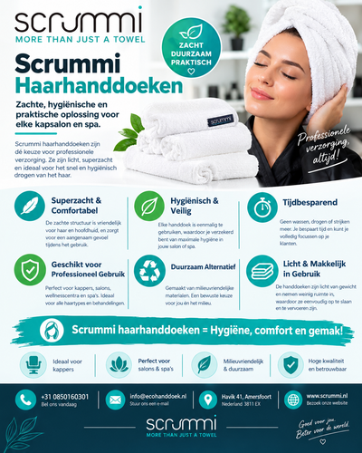 Scrummi Haarhanddoeken Zacht, Hygiënisch en Gebruiksvriendelijk.2